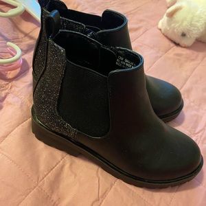 True Craft Black Glitter Kids Boots